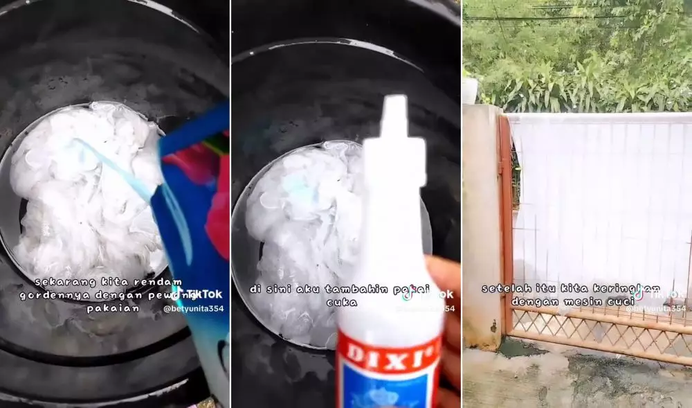 cuci gorden tanpa disikat © TikTok