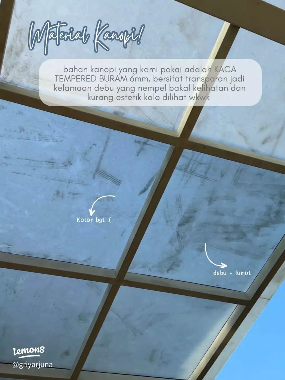 cara mudah bersihkan kanopi kaca berdebu © Instagram