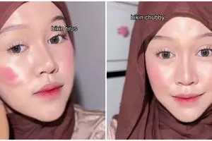 Cara aplikasikan blush on dan contour ini bisa bikin pipi jadi lebih chubby, ini trik mengatasinya