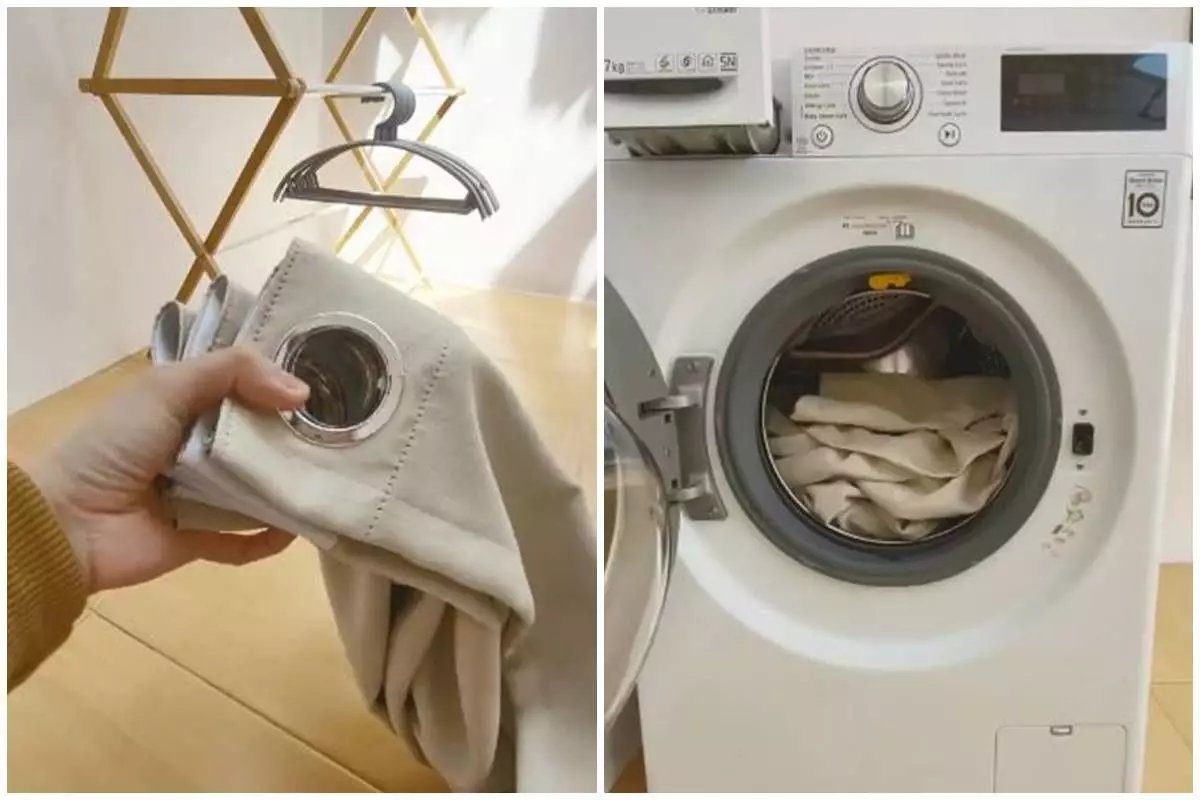 Tak bikin mesin cuci rusak, ini cara mudah bersihkan gorden dengan ring dengan bantuan alat sederhana