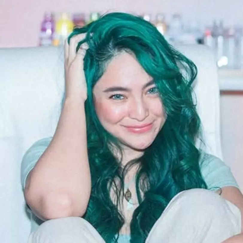 9 Potret Marshanda tampil fresh dan unik dengan rambut hijau ngejreng