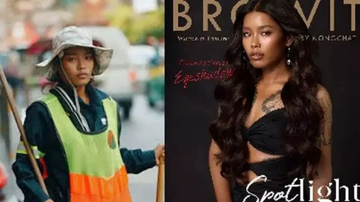 Dulu wanita ini tukang sapu jalanan lalu viral jadi model, ini 6 potretnya