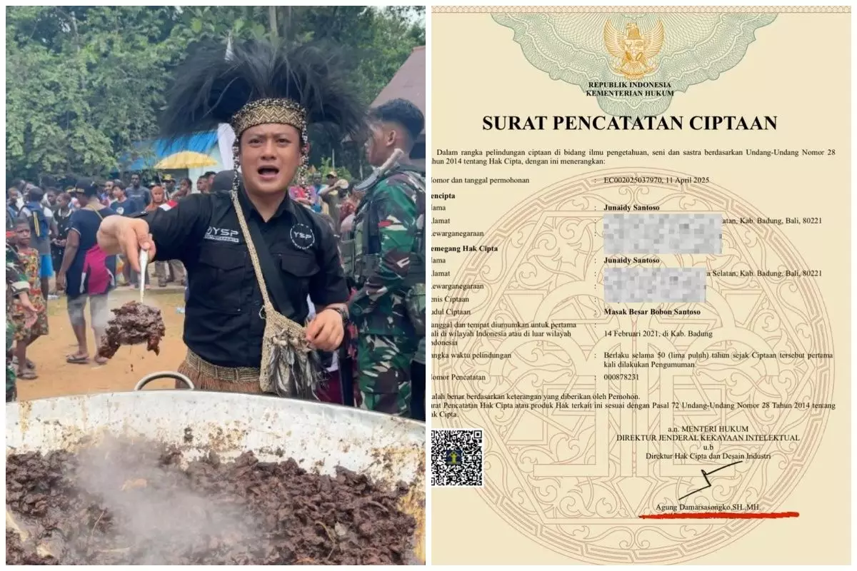 Bobon Santoso resmi patenkan hak cipta konten 