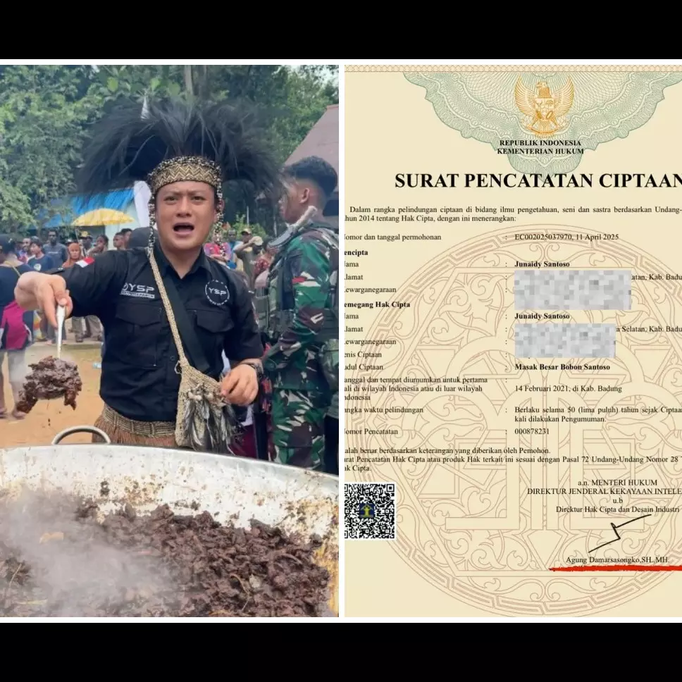 Bobon Santoso resmi patenkan hak cipta konten "Masak Besar", ternyata ini alasan dibaliknya