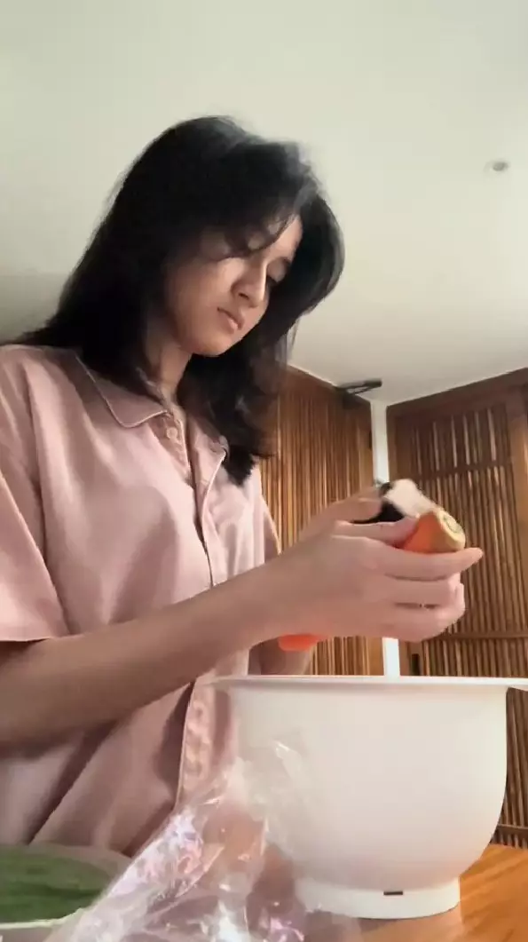 dapur baru Keisya Levronka full kayu © TikTok dapur baru Keisya Levronka full kayu © TikTok