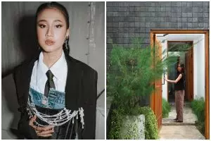 Usia 22 bisa beli rumah mewah ala Japandi, 9 potret dapur baru Keisya Levronka full furnitur kayu