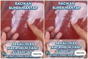 Nggak nyangka tak perlu ke tukang cuci, ternyata helm buluk kotor bisa kinclong lagi dalam 15 menit
