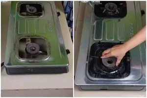 Kompor penuh noda minyak, bersihkan pakai trik ini mulai dari sekarang