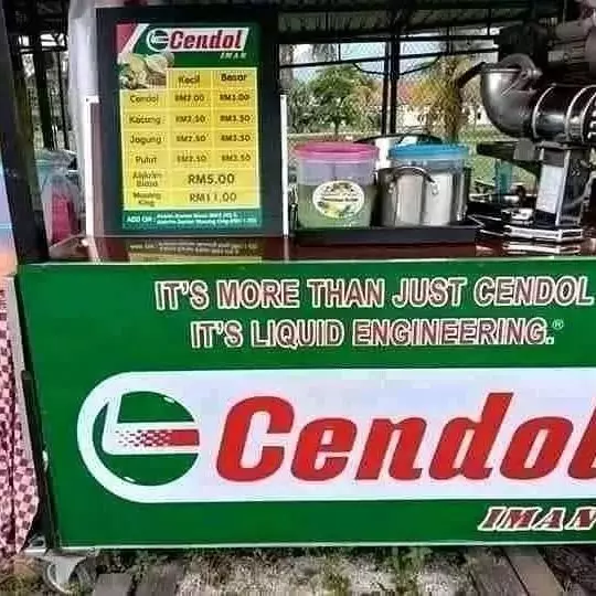 tulisan penjual es © X