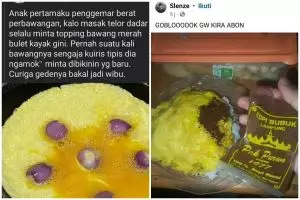10 Potret lucu campuran telur goreng ini bikin nafsu makan auto hilang, absrud dan antimainstream