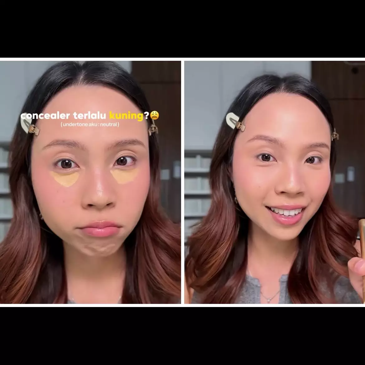 Jangan dibuang, warna concealer terlalu kuning ini bisa diatasi cuma dengan 1 produk makeup