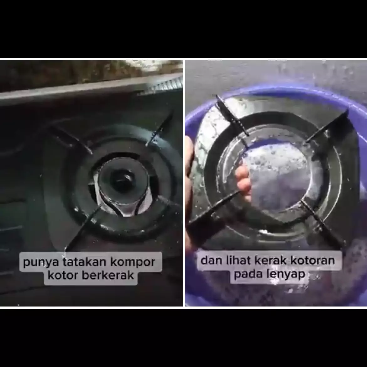 Tatakan kompor berkerak sekarang tak perlu direndam air panas, trik ini bikin bersih dengan cepat