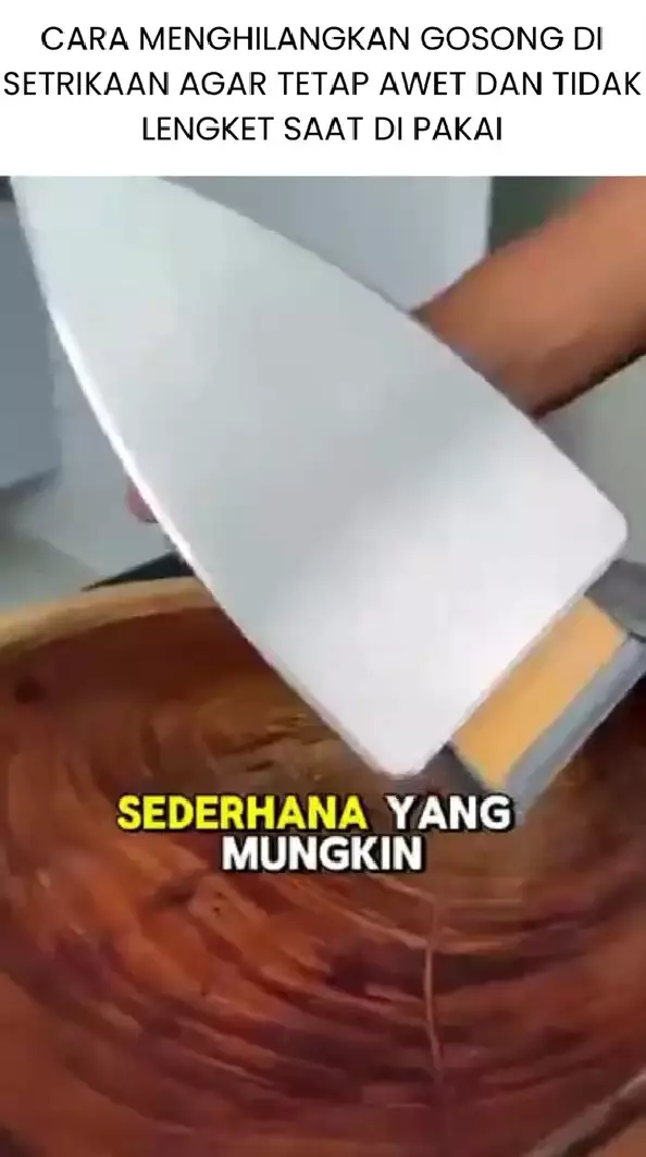 hilangkan noda gosong setrika pakai bahan sederhana © TikTok
