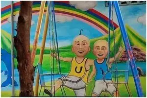 11 Potret kocak lukisan kartun di dinding ini bikin anak kecil nangis