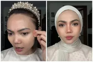 Biasa pakai riasan bold, Rina Nose bagikan tutorial makeup fresh bak 