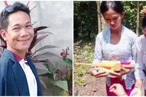 Dihukum 12 tahun karena kasus pelecehan seksual, ini 9 momen pernikahan Agus Buntung diwakili keris