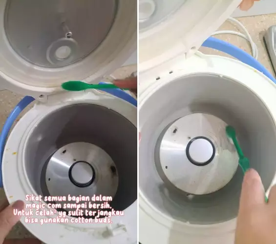 bersihkan dasar rice cooker berkerak © 2025 TikTok bersihkan dasar rice cooker berkerak © 2025 TikTok