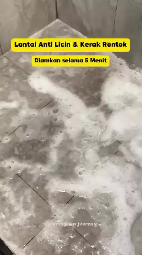 trik lantai kamar mandi tidak licin lagi © Instagram trik lantai kamar mandi tidak licin lagi © Instagram