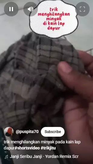 Serbet kotor penuh minyak bisa kembali bersih © YouTube