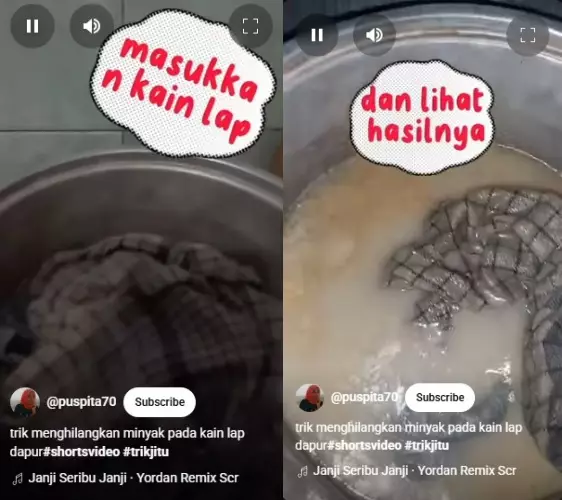 Serbet kotor penuh minyak bisa kembali bersih © YouTube