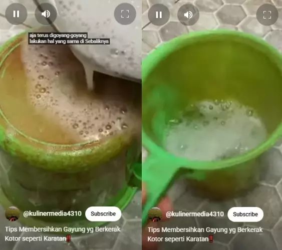 Gayung buluk berkerak sekarang jadi kinclong © YouTube Gayung buluk berkerak sekarang jadi kinclong © YouTube