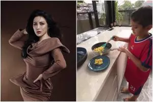 9 Potret dapur baru Jessica Iskandar mewah berlapis granit, tampilannya estetik buat ngonten