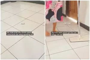Trik mengepel lantai sekarang tak perlu campuran garam, makin kesat dan wangi tambah 1 bahan dapur