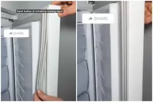 Mengatasi karet kulkas sekarang tak perlu pakai alat apa pun, cukup gunakan trik ini