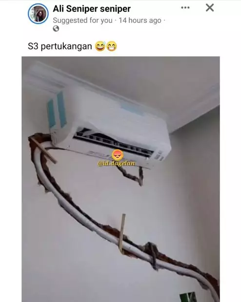 salah pasang AC kocak © berbagai sumber