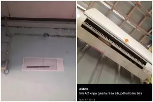 13 Potret kocak main asal pasang AC ini nggak bikin ruangan tambah dingin, tukang service auto ketawa