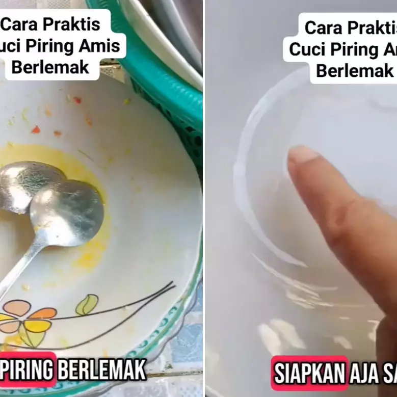 Trik hilangkan bau amis dan lemak dari piring cuma pakai 1 tambahan buah, sekarang jadi lebih kesat