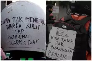 15 Tulisan lucu di belakang motor ini bikin pengendara lain cekikikan, hati-hati gagal fokus
