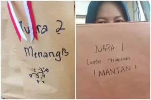 11 Tulisan kocak di hadiah lomba ini bikin pemenang senyum-senyum sendiri, ada lomba melupakan mantan
