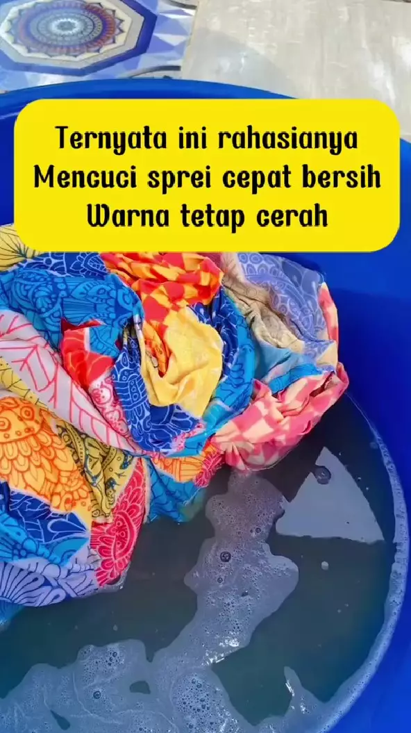 trik cuci sprei agar cepat bersih © TikTok
