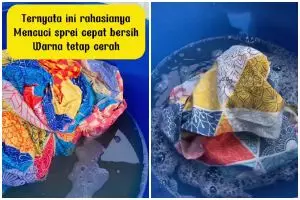 Ternyata sekarang ada trik cuci sprei agar cepat bersih dan warna tetap cerah, pakai 3 bahan dapur