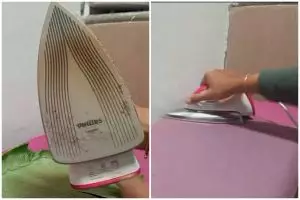 Jangan digosok dengan sikat gigi, ini cara lain hilangkan noda lengket di setrika pakai 2 bahan dapur