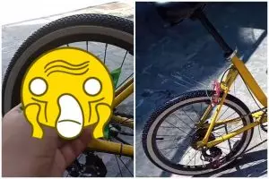 Trik jitu bapak-bapak bersihkan ban sepeda kusam jadi kinclong bak baru ini cuma modal Rp5.000 saja