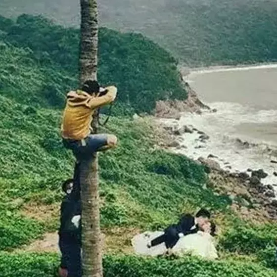 15 Potret kocak orang manjat pohon ini tingkahnya bikin geleng kepala, sulit ketebak aksinya