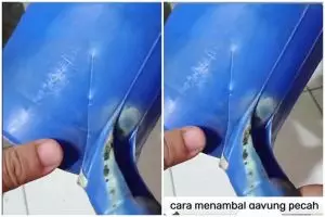 Trik memperbaiki gayung pecah sekarang cuma pakai 1 barang bekas, tak perlu repot beli baru