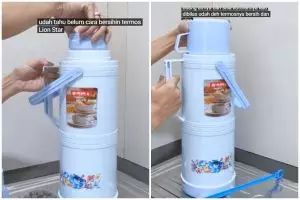 Trik membersihkan bagian dalam termos sekarang super mudah, noda dan bau langsung enyah seketika