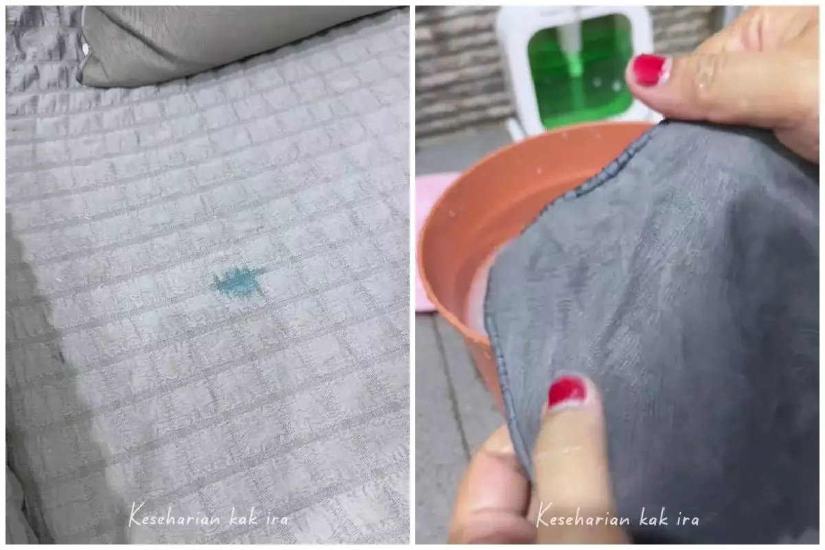 Noda spidol di sarung sofa sekarang bisa hilang tanpa bekas, trik jitunya cuma tambah 1 bahan dapur