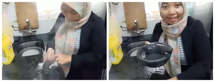 Trik memakai cobek batu baru agar tak berpasir dan aman digunakan © YouTube