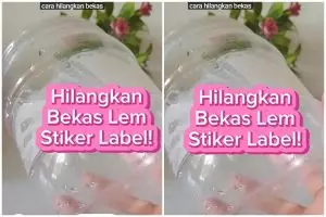 Trik menghilangkan bekas lem stiker di toples sekarang cuma pakai 1 bahan dapur, kreatif buat ditiru