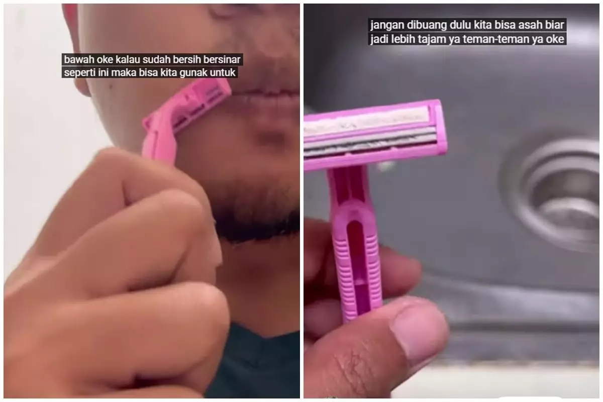 Jangan langsung beli baru, trik menajamkan pisau cukur tumpul sekarang cuma tambah 1 bahan dapur