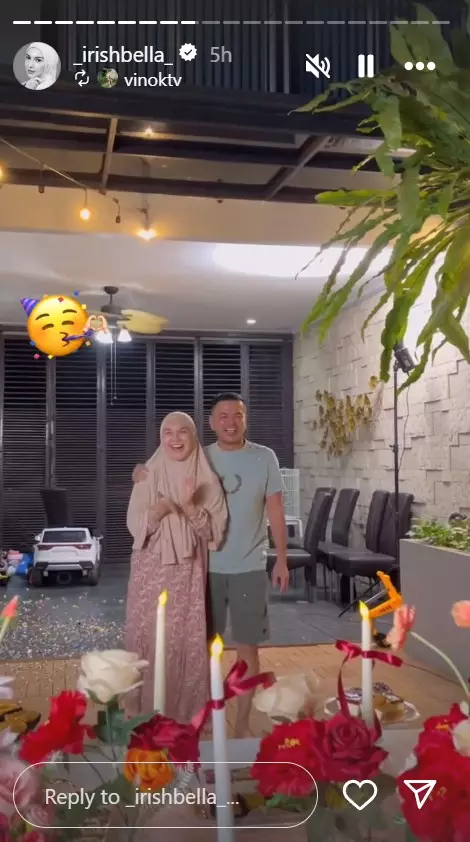 Haldy Sabri beri kejutan ultah Irish © Instagram Haldy Sabri beri kejutan ultah Irish © Instagram
