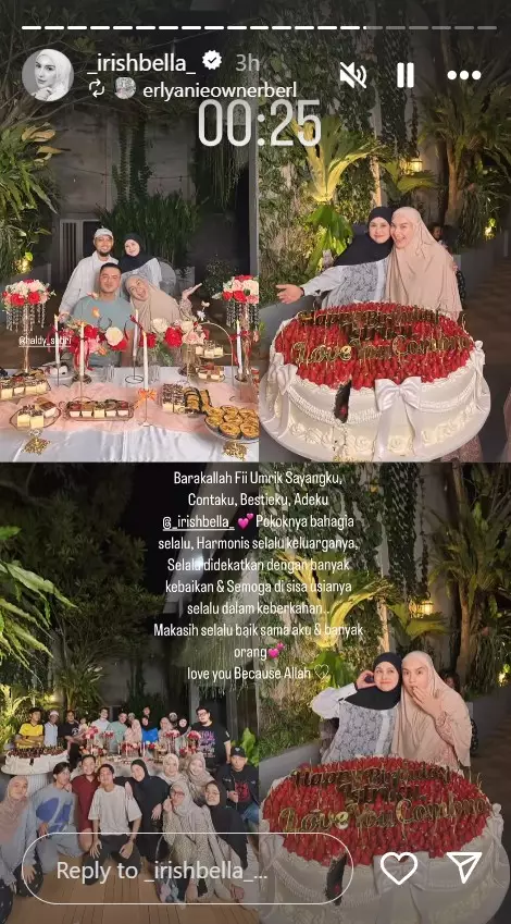 Haldy Sabri beri kejutan ultah Irish © Instagram Haldy Sabri beri kejutan ultah Irish © Instagram