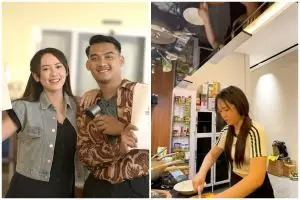 Rumah barunya jarang tersorot, 9 potret dapur baru Happy Asmara dan Gilga Sahid mewah berlapis granit