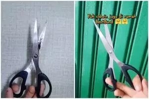 Dua bahan dapur ini ampuh hilangkan karat dan bikin gunting tajam dalam 5 menit, begini caranya