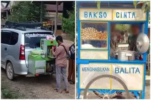 11 Potret kocak tukang bakso keliling ini ada aja terobosannya, ini baru S3 marketing