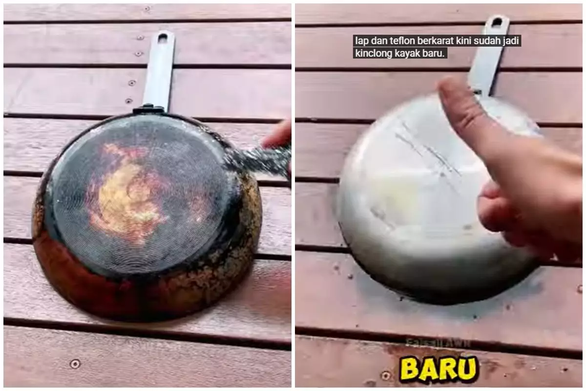 Tak perlu direndam semalaman, sekarang bersihkan kerak gosong di teflon cepat dalam 15 menit
